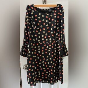 Armani exchange floral mini little black dress. Women size S new without tag